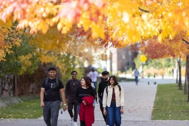Group of students walking