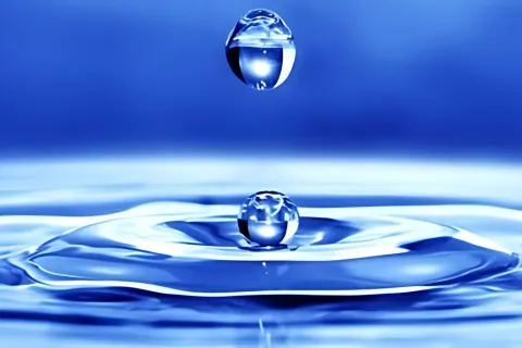 Water droplets up close