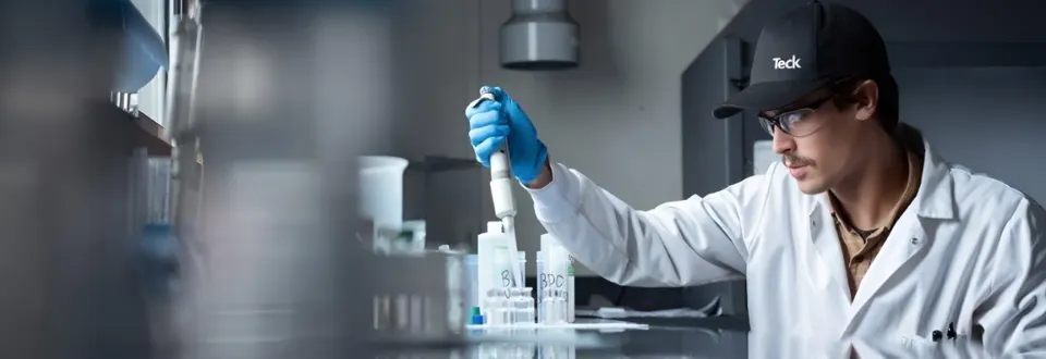 A man working in the lab.
