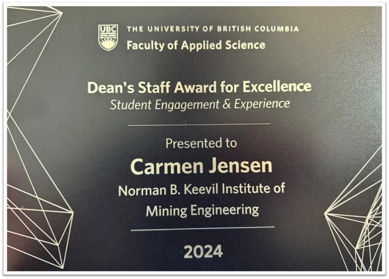 Carmen Jensen's Certificate