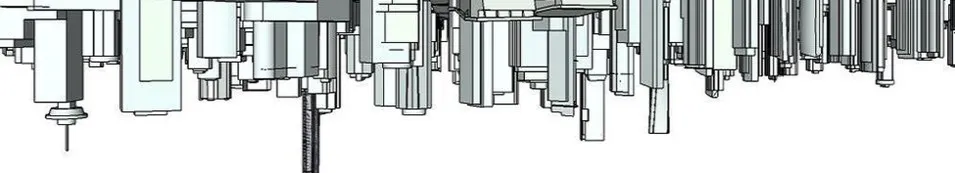 Illustration of the Vancouver skyline upside down